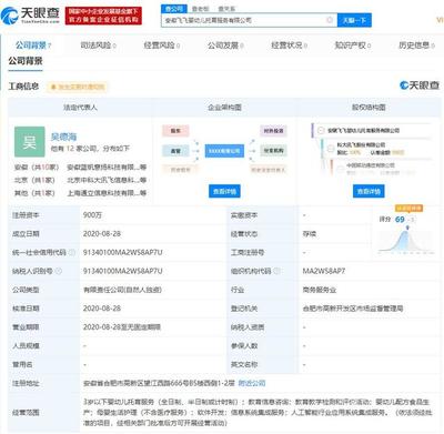 科大訊飛成立新公司 經(jīng)營(yíng)范圍包括3歲以下嬰幼兒托育服務(wù)等